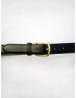 Traditional Unisex Black Belt w/Gold Buckle