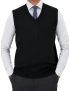 Unisex V-Neck Black Sweater Vest