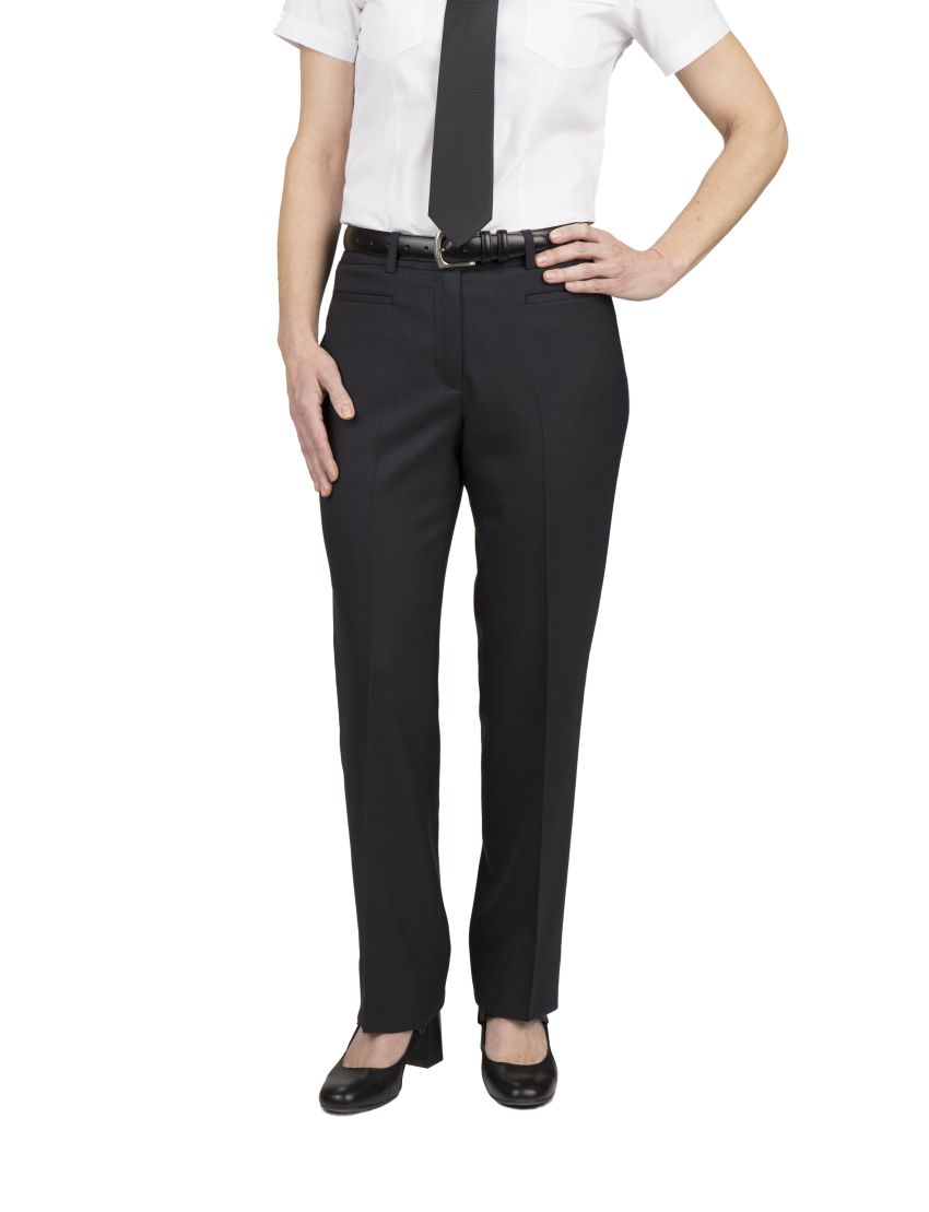 Melissa Flat Front Tropical Gunsmoke Pants