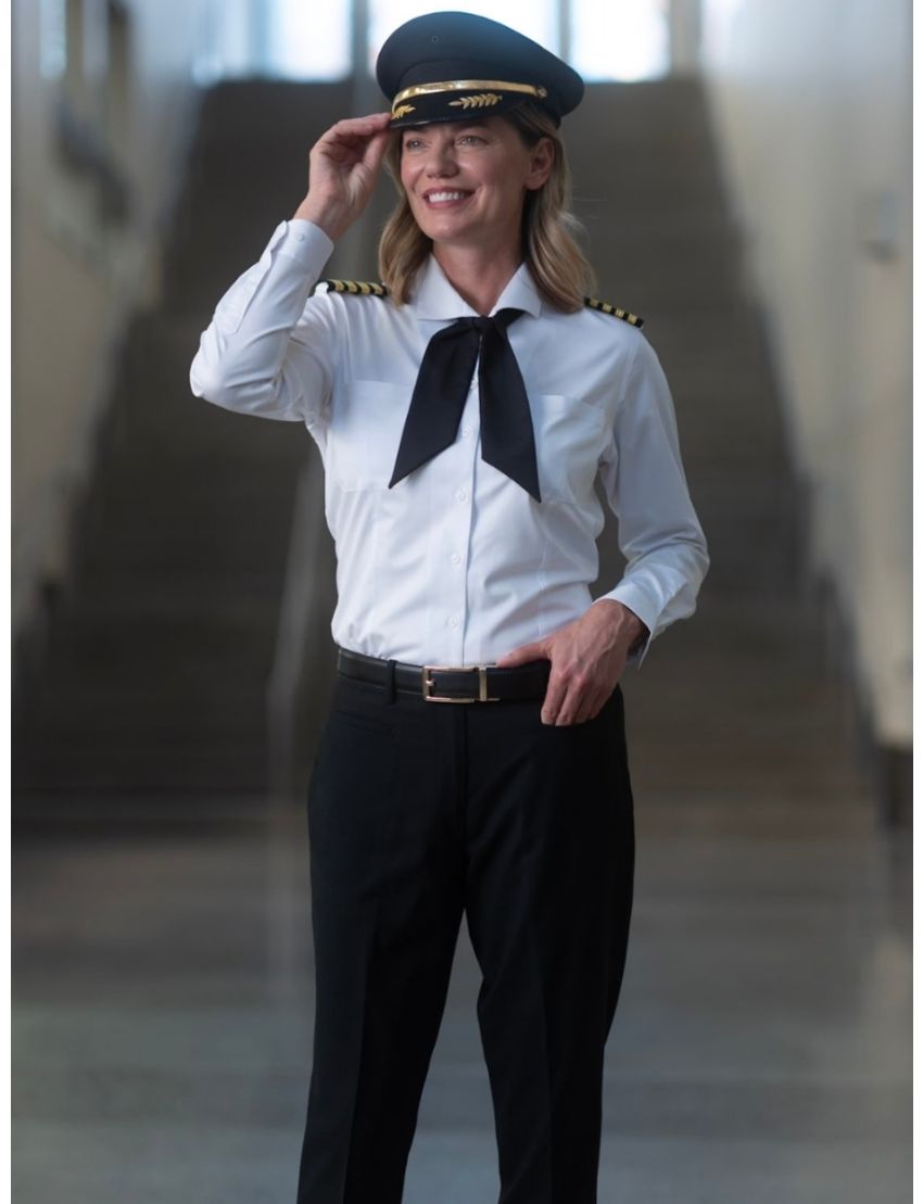 M&H Lauren Open Pocket Long Sleeve Bamboo Shirt w/Eyelet