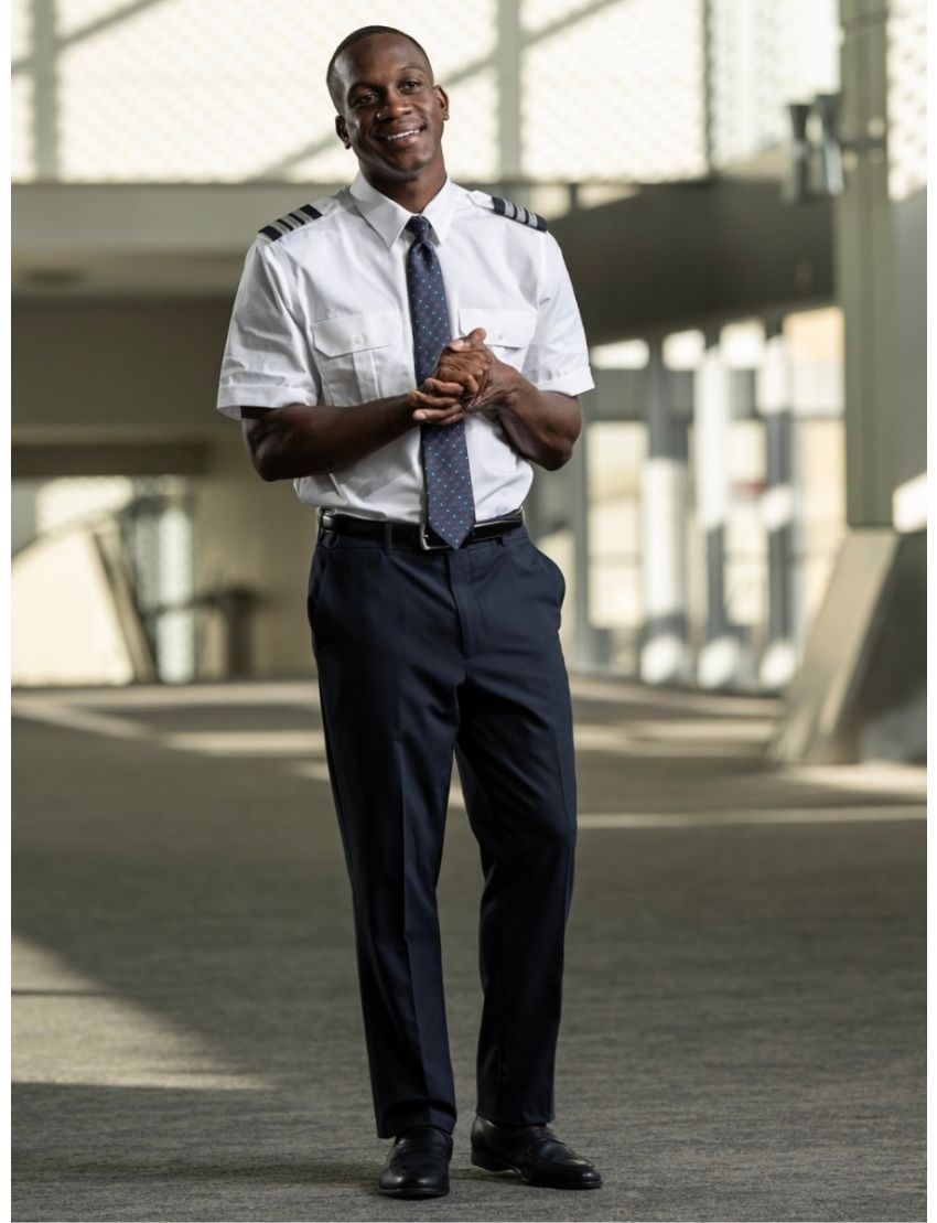 Cody Flat Front Slim Fit Tropical Gunsmoke Pants