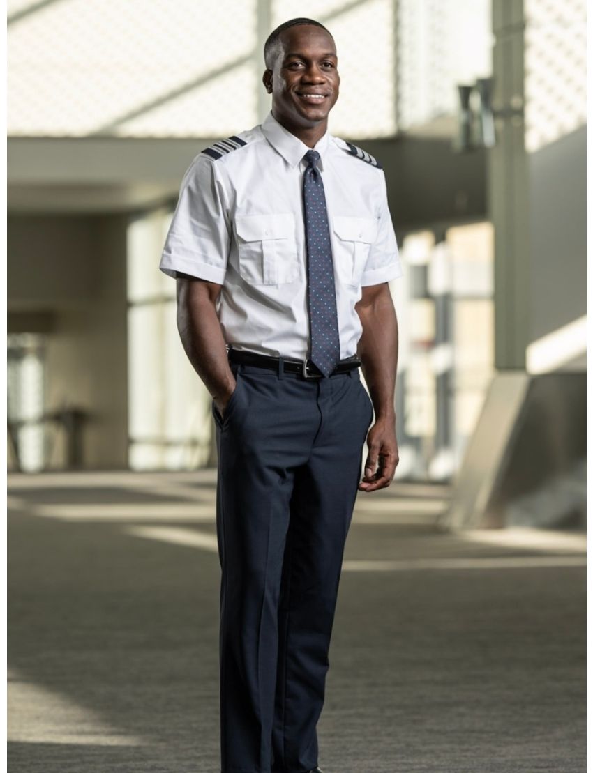 Cody Flat Front Slim Fit Tropical Gunsmoke Pants