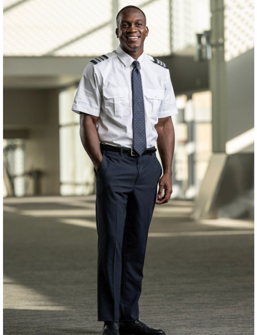 Cody Flat Front Slim Fit Tropical Gunsmoke Pants