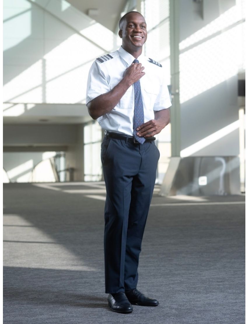 Cody Flat Front Slim Fit Tropical Gunsmoke Pants