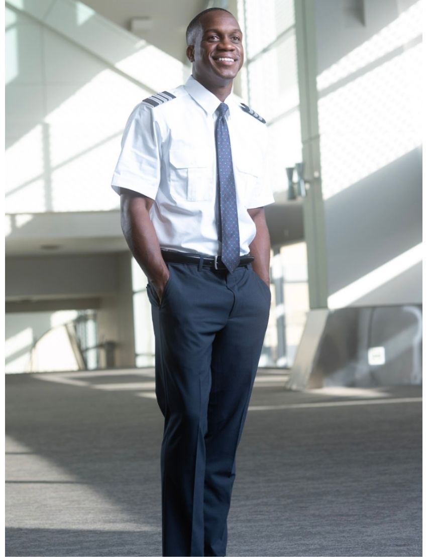 Cody Flat Front Slim Fit Tropical Gunsmoke Pants