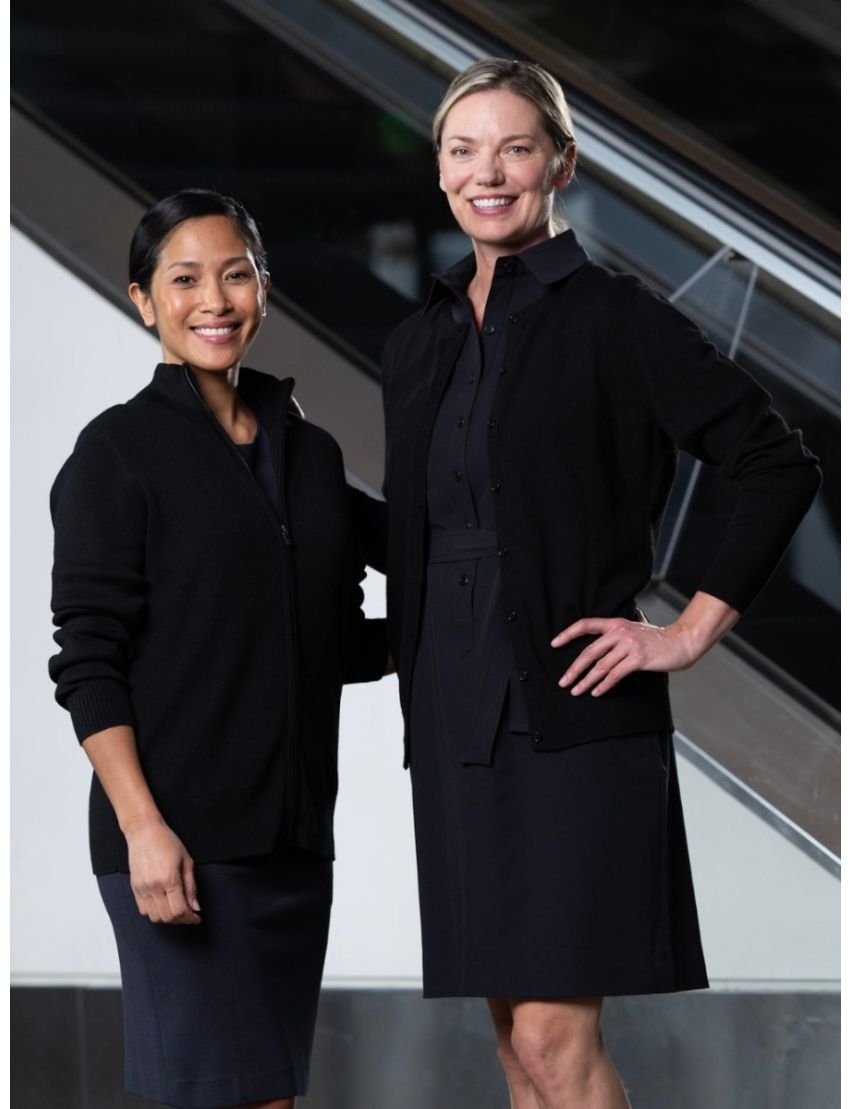 Atlantic Zip-Up Navy Cardigan