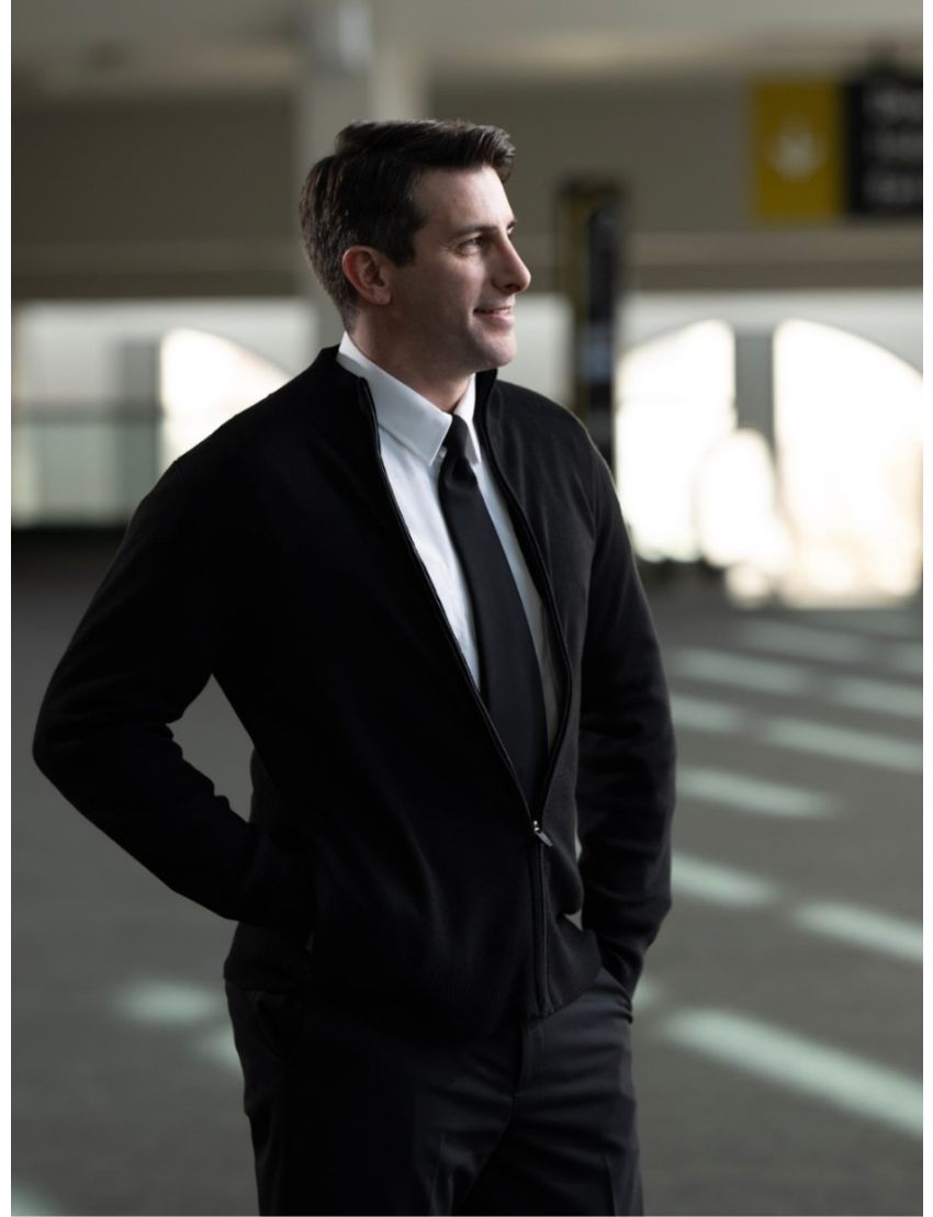 Atlantic Zip-Up Navy Cardigan