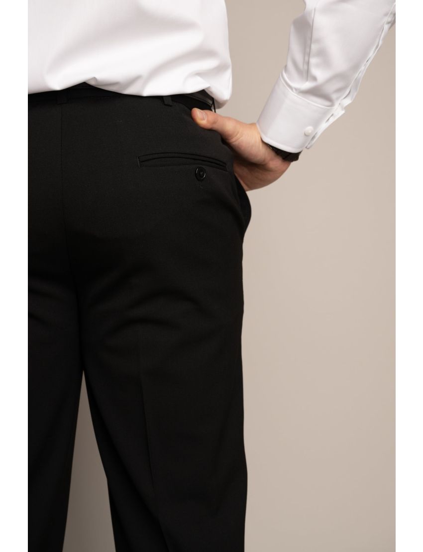 Cody Flat Front Slim Fit Tropical Jet Black Pants