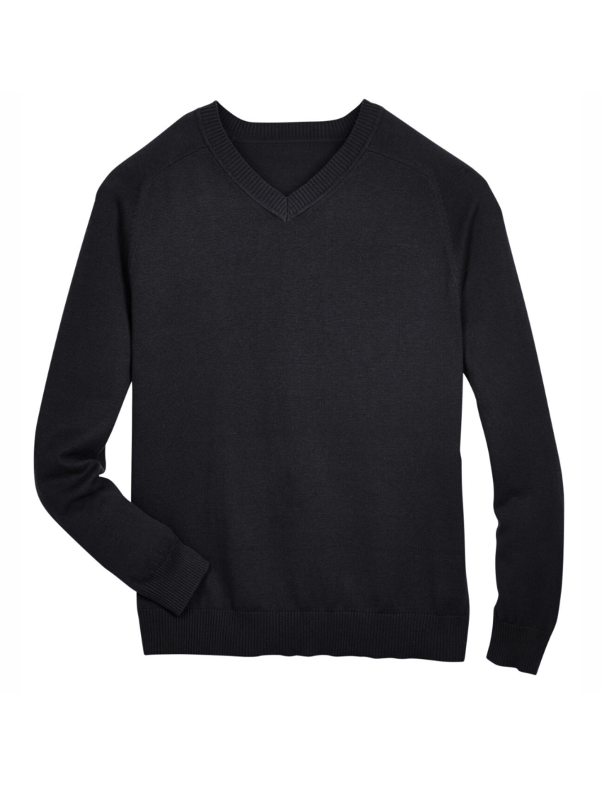 Pullover V-Neck Long Sleeve Black Sweater