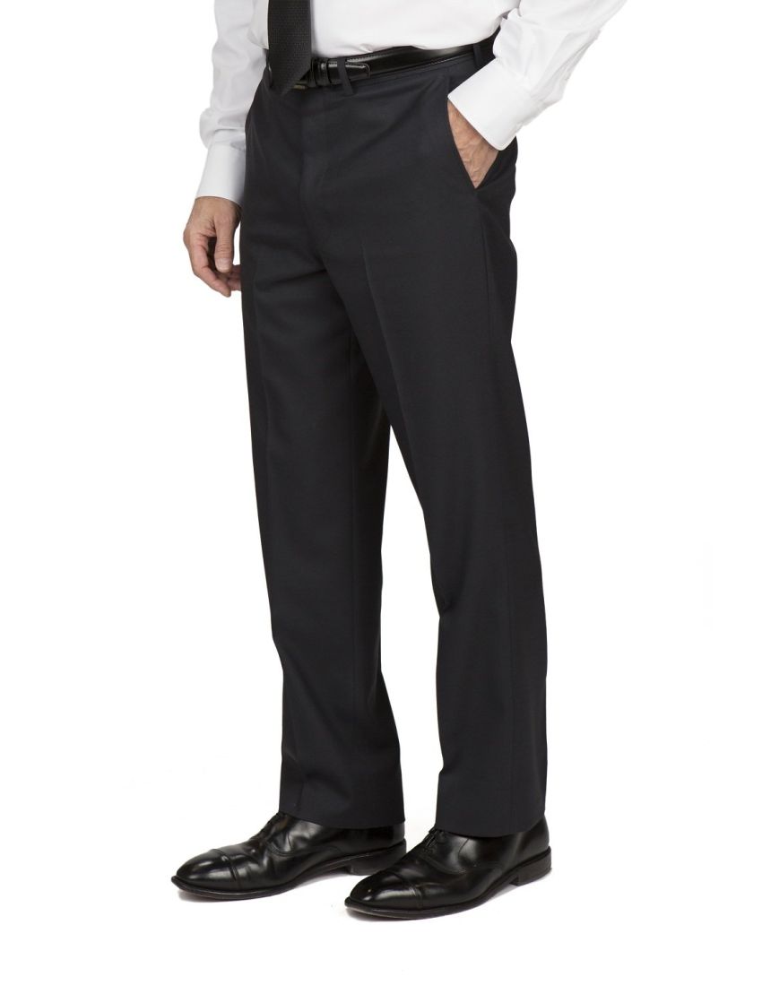 Cody Flat Front Slim Fit Tropical Jet Black Pants