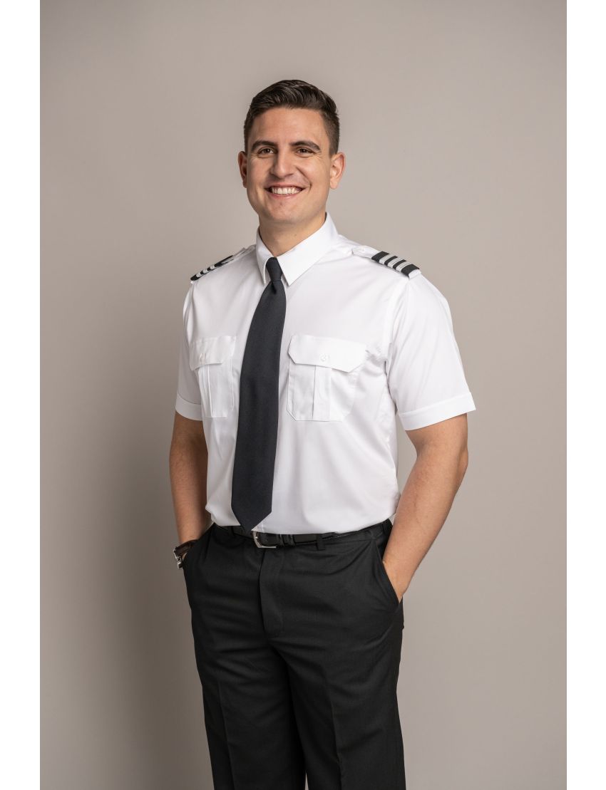 Enzo Flap Pocket Short Sleeve Bamboo Tapered Soft Collar Shirt w/Eyelet