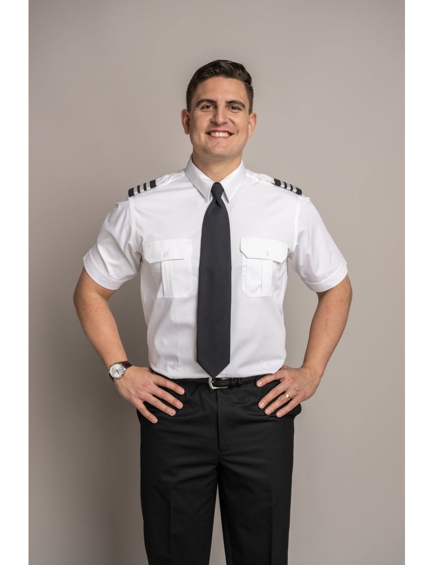 Enzo Flap Pocket Short Sleeve Bamboo Tapered Soft Collar Shirt