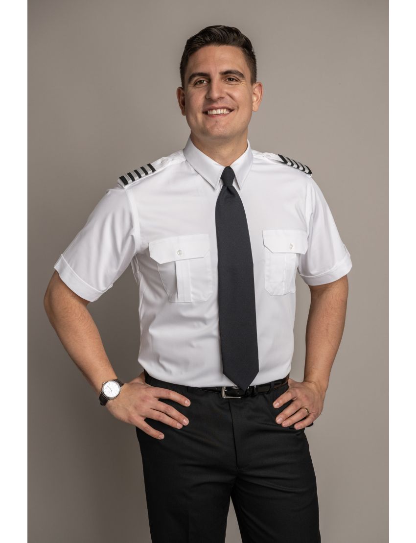 Sterling Flap Pocket Short Sleeve Tapered Shirt w/Eyelet