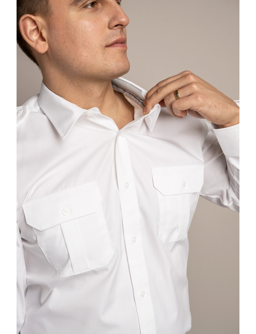 Sterling Flap Pocket Long Sleeve Tapered Shirt