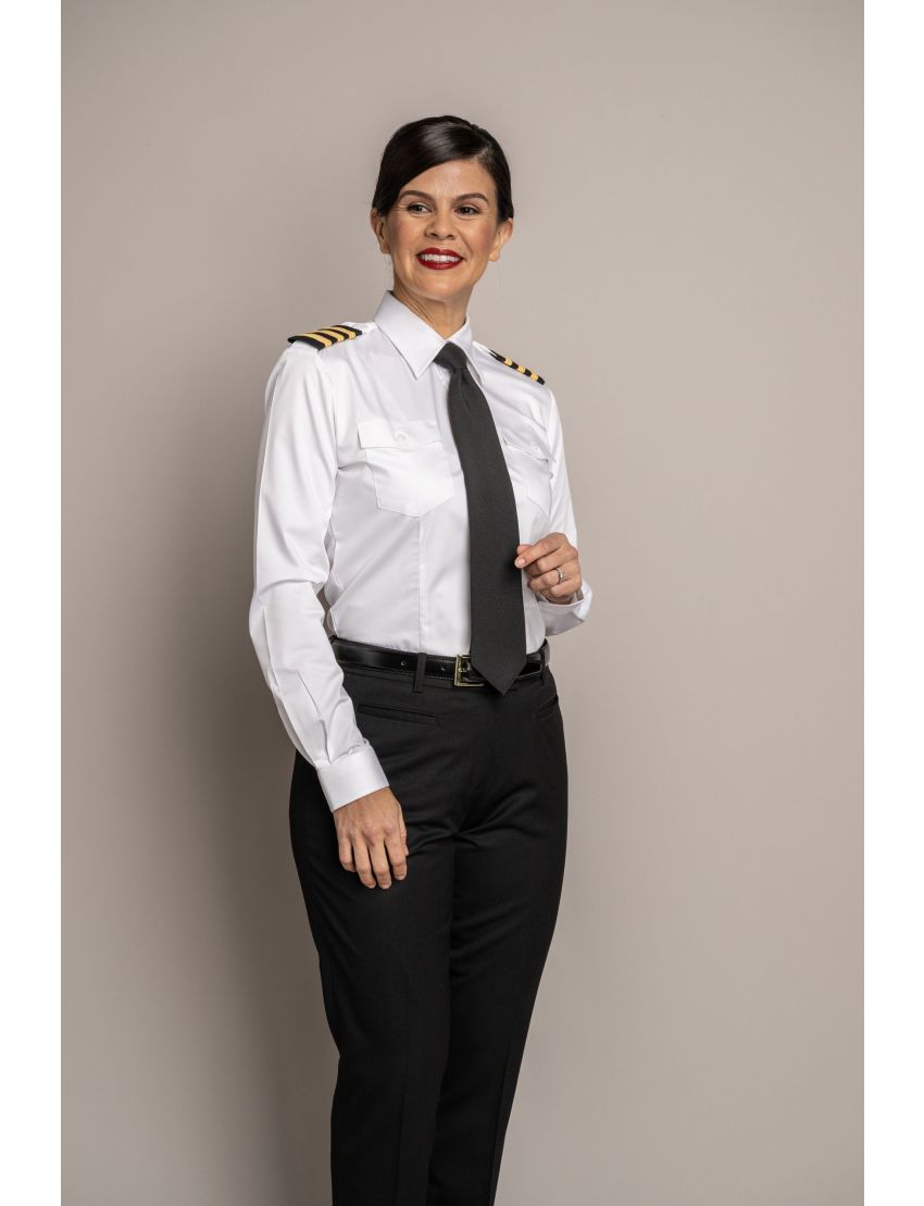 Melissa Flat Front Sharkskin Midnight Blue Pants