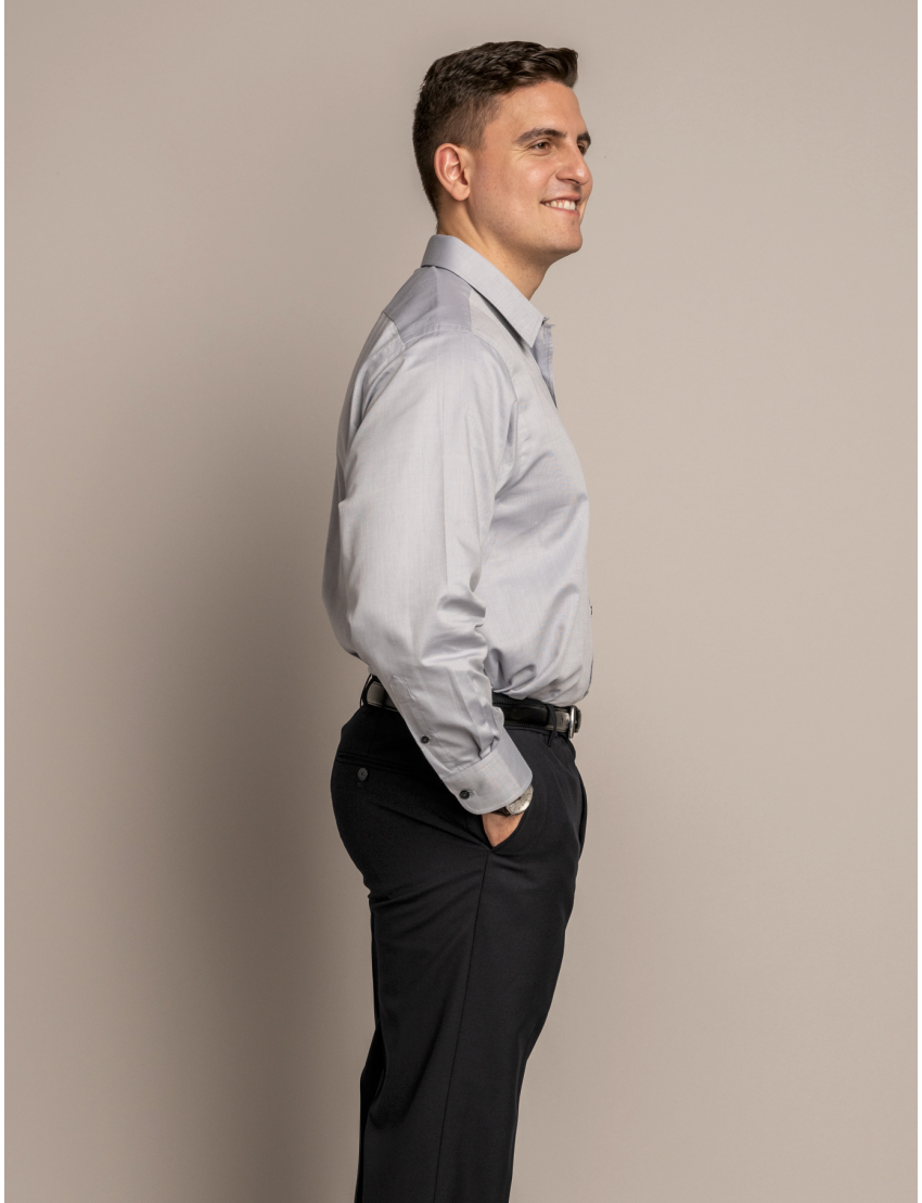 William Long Sleeve Silver Shirt