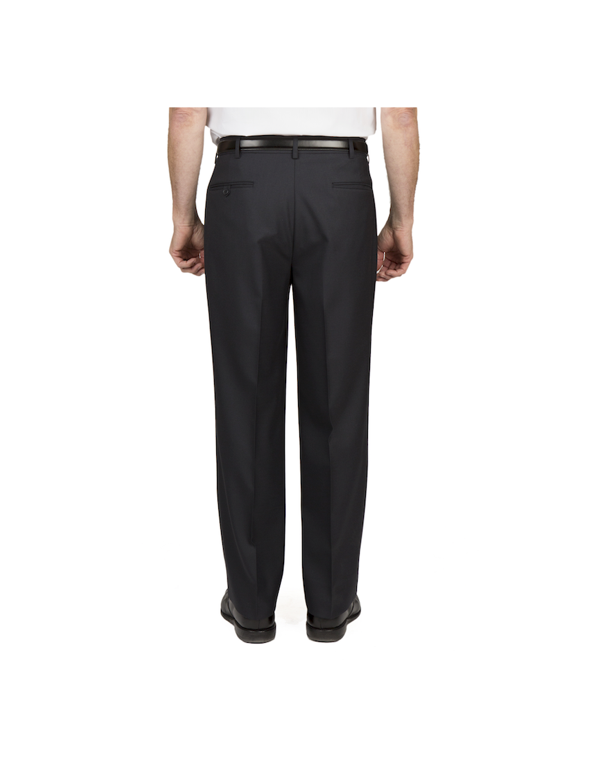 Bryce Pleated Relaxed Fit Sharkskin Gunsmoke Pants