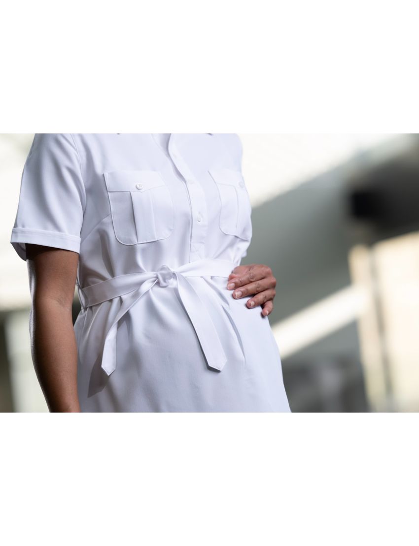 Peyton Maternity Bamboo Pilot Shirt with Belt