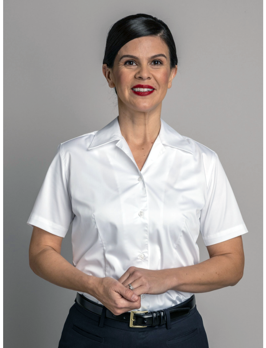 Anne V-Neck Short Sleeve Shirt