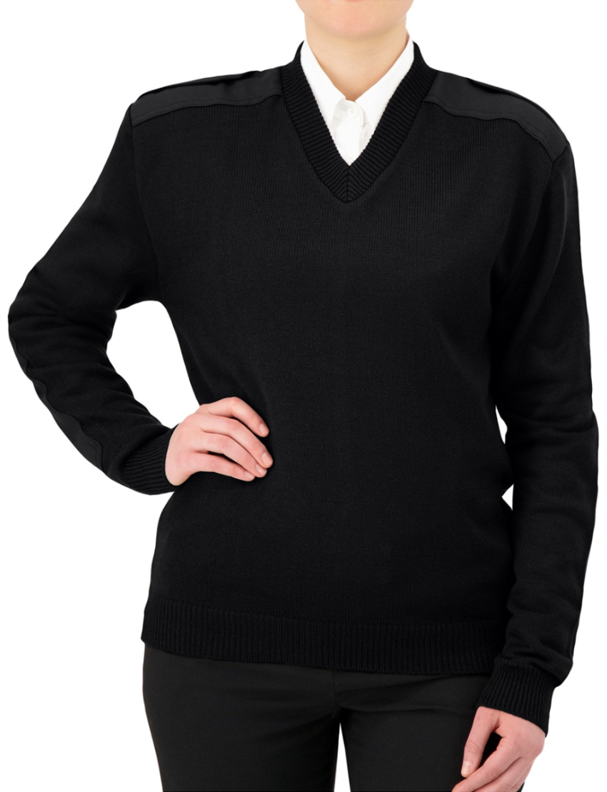Commando V-Neck Unisex Black Sweater