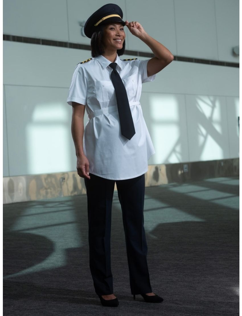 Peyton Maternity Bamboo Pilot Shirt with Belt