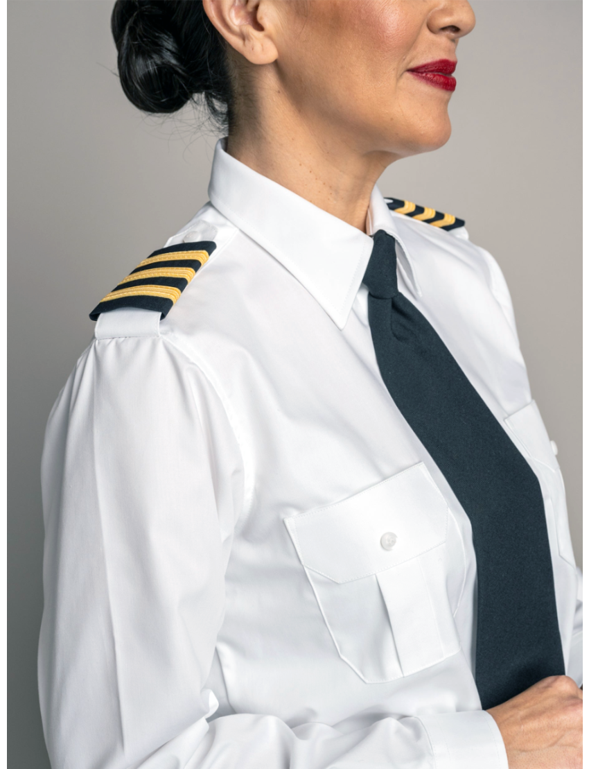 Jayne Open Pocket Long Sleeve Shirt w/Eyelet