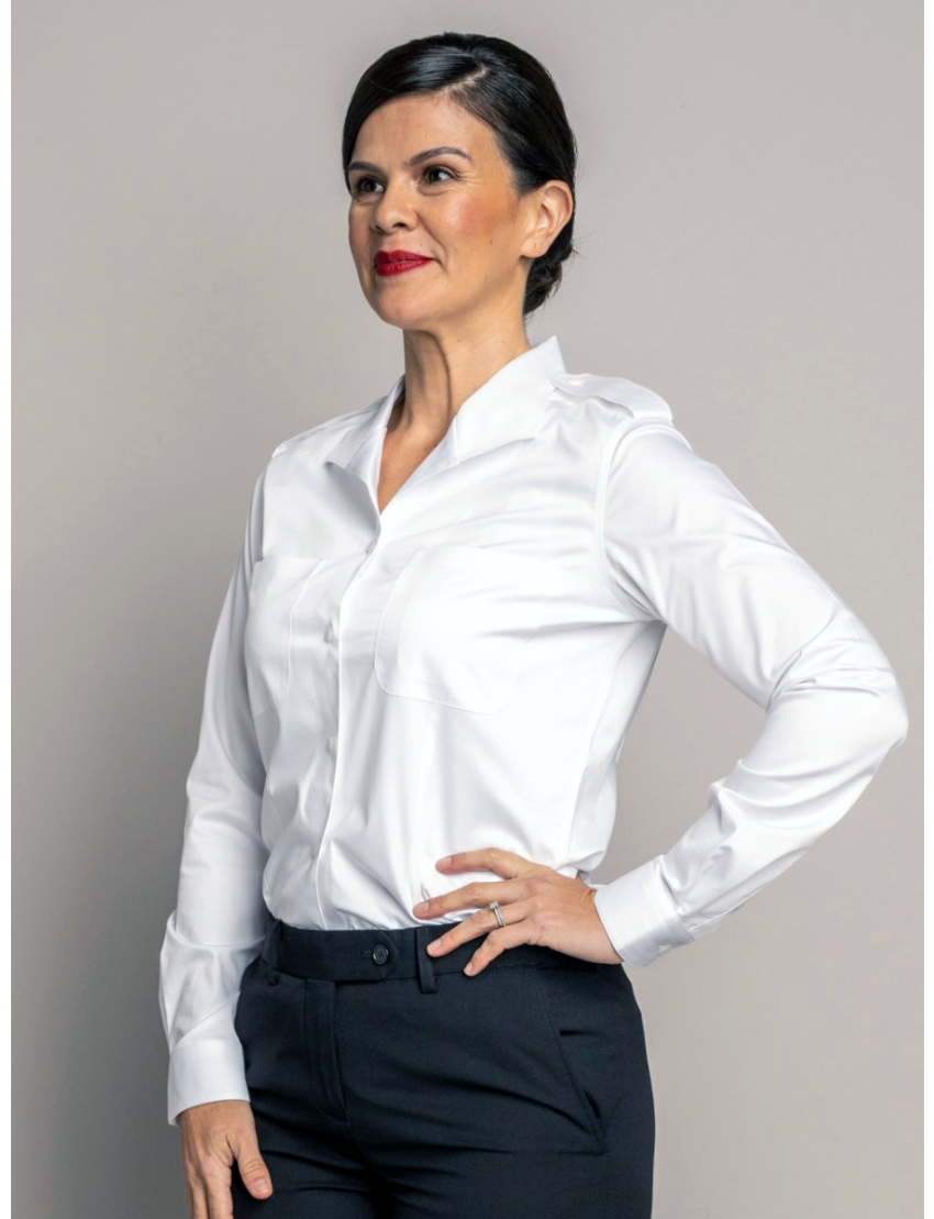 M&H Lauren Open Pocket Long Sleeve Bamboo Shirt