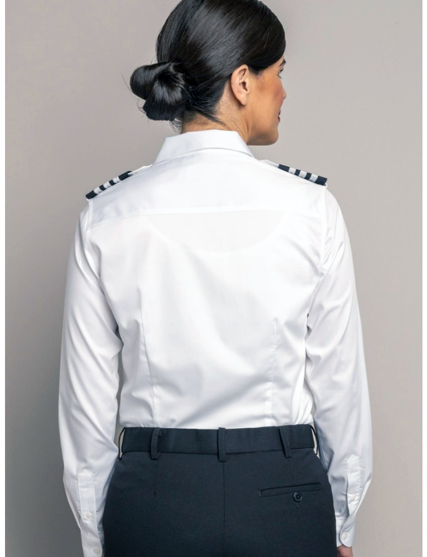 M&H Lauren Open Pocket Long Sleeve Bamboo Shirt w/Eyelet