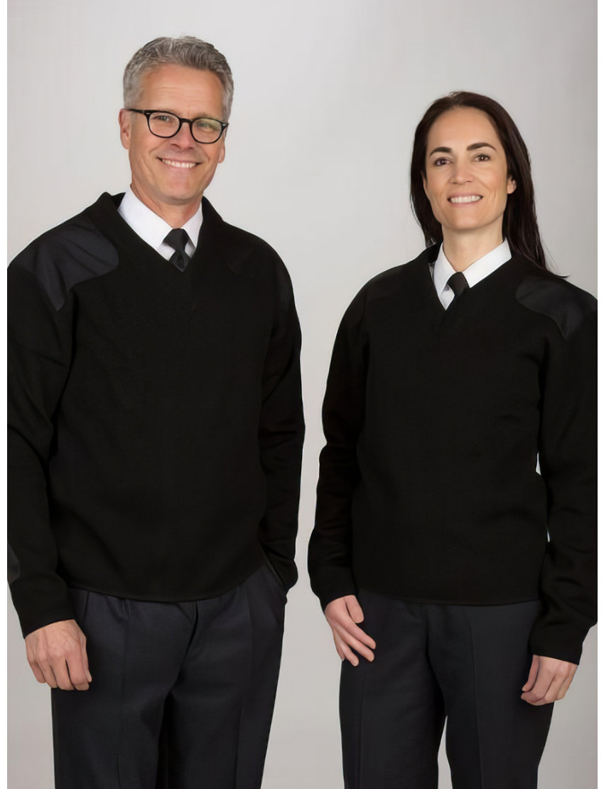 Pullover Long Sleeve Fleece Black Sweater