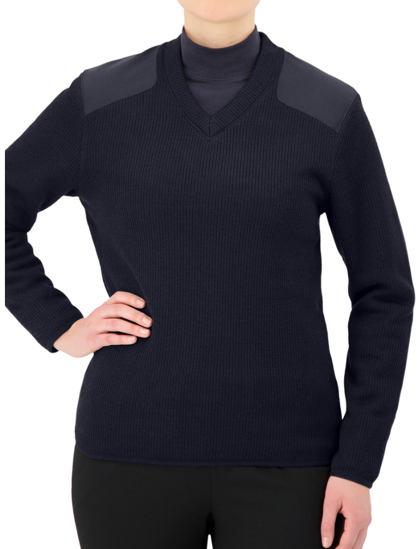 Pullover Long Sleeve Fleece Navy Sweater