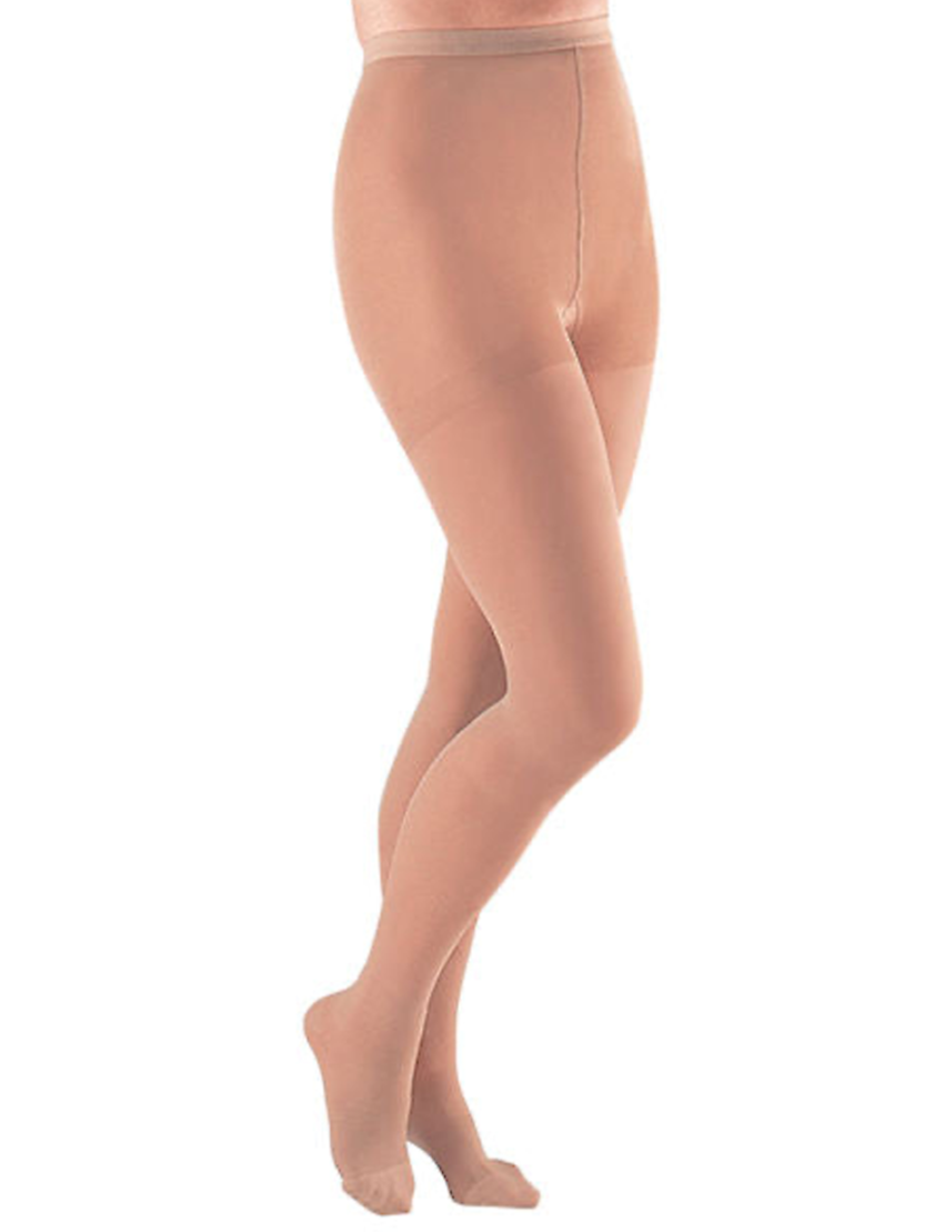 Sheer Closed Toe Compression Nude Pantyhose