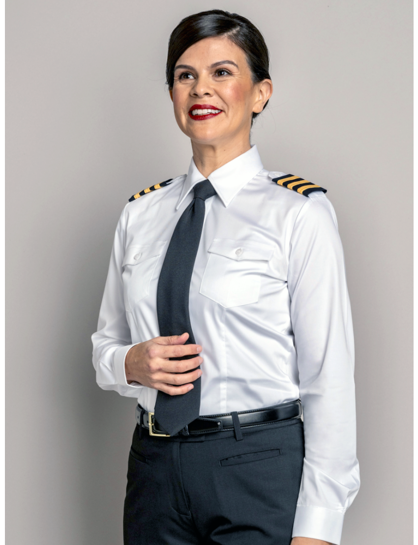 Stephanie Flap Pocket Tapered Long Sleeve Bamboo Shirt