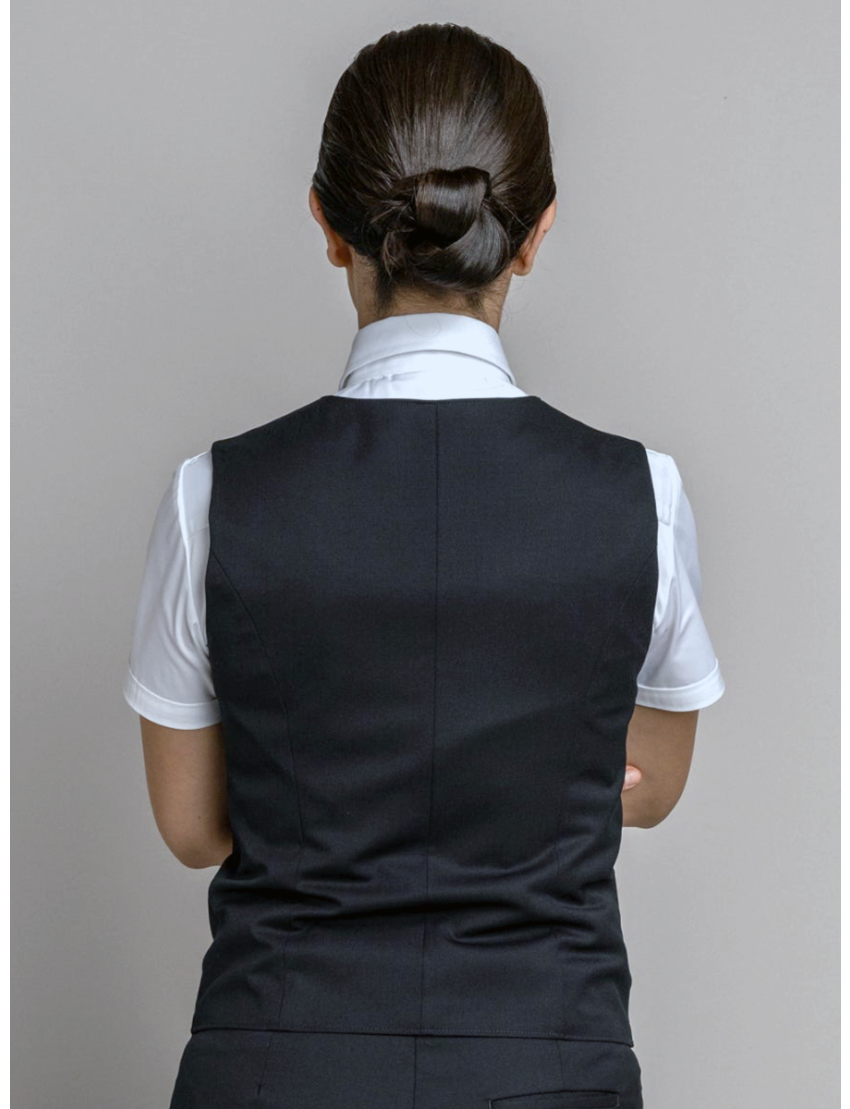 Victoria Single Breasted Sharkskin Blue Vest